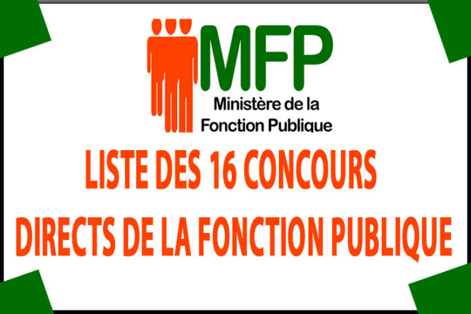 LISTE DES 16 CONCOURS DIRECTS DE LA FONCTION PUBLIQUE