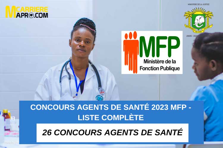 Concours Agents de santé 2023 MFP - Liste Complète
