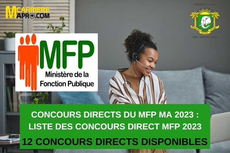 Concours Directs du MFP MA 2023 : Liste des Concours Direct MFP 2023