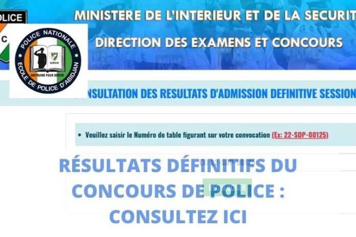 Résultat Concours de Police 2022-2023 : Les Résultats Sont Disponibles !