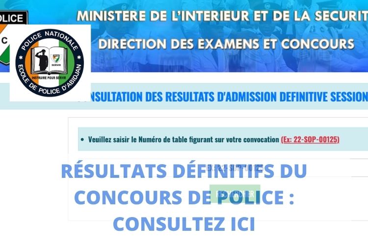 Résultat Concours de Police 2022-2023 : Les Résultats Sont Disponibles !