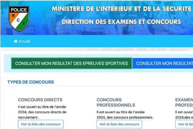 Résultat épreuves sportives Police 2024