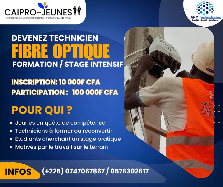 Devenez Technicien Fibre Optique – Formation & Stage Intensif en Entreprise