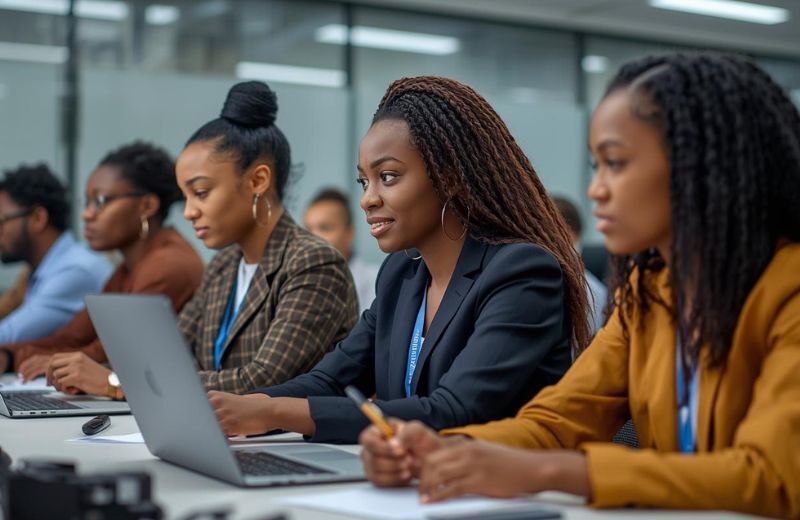 Jeunes professionnels en formation dans un centre à Abidjan préparant les métiers qui recrutent en 2026.